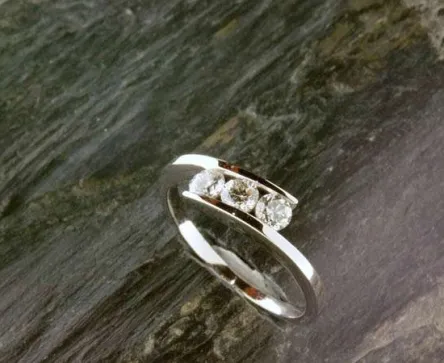 Bague Trilogy Or Blanc Diamants GVS